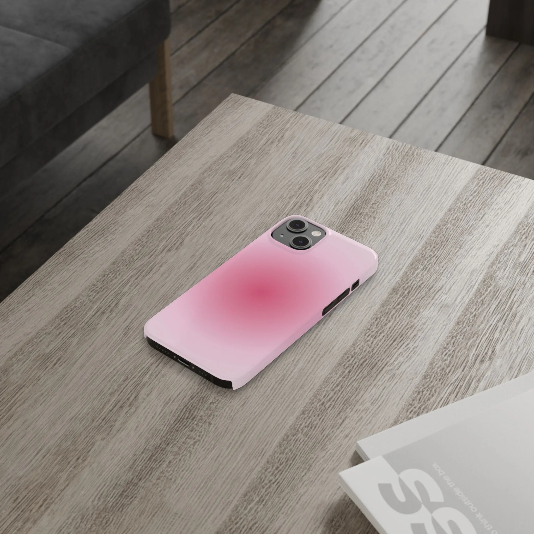 Blush Aura Gradient Glow iPhone Cases