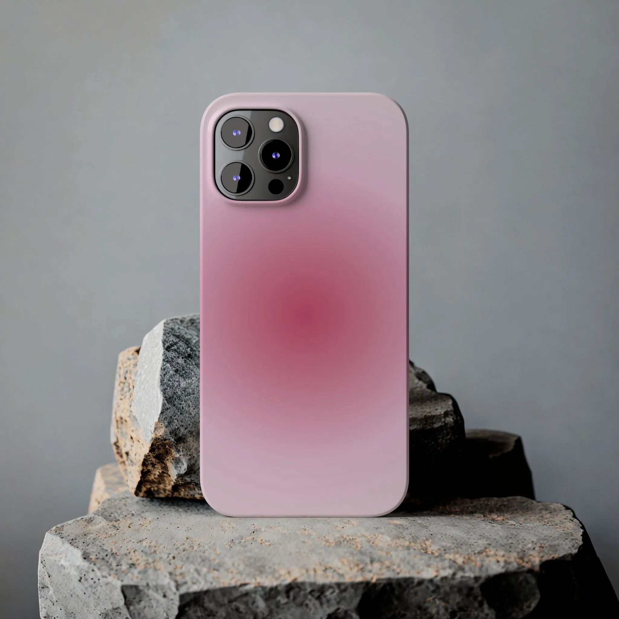 Blush Aura Gradient Glow iPhone Cases