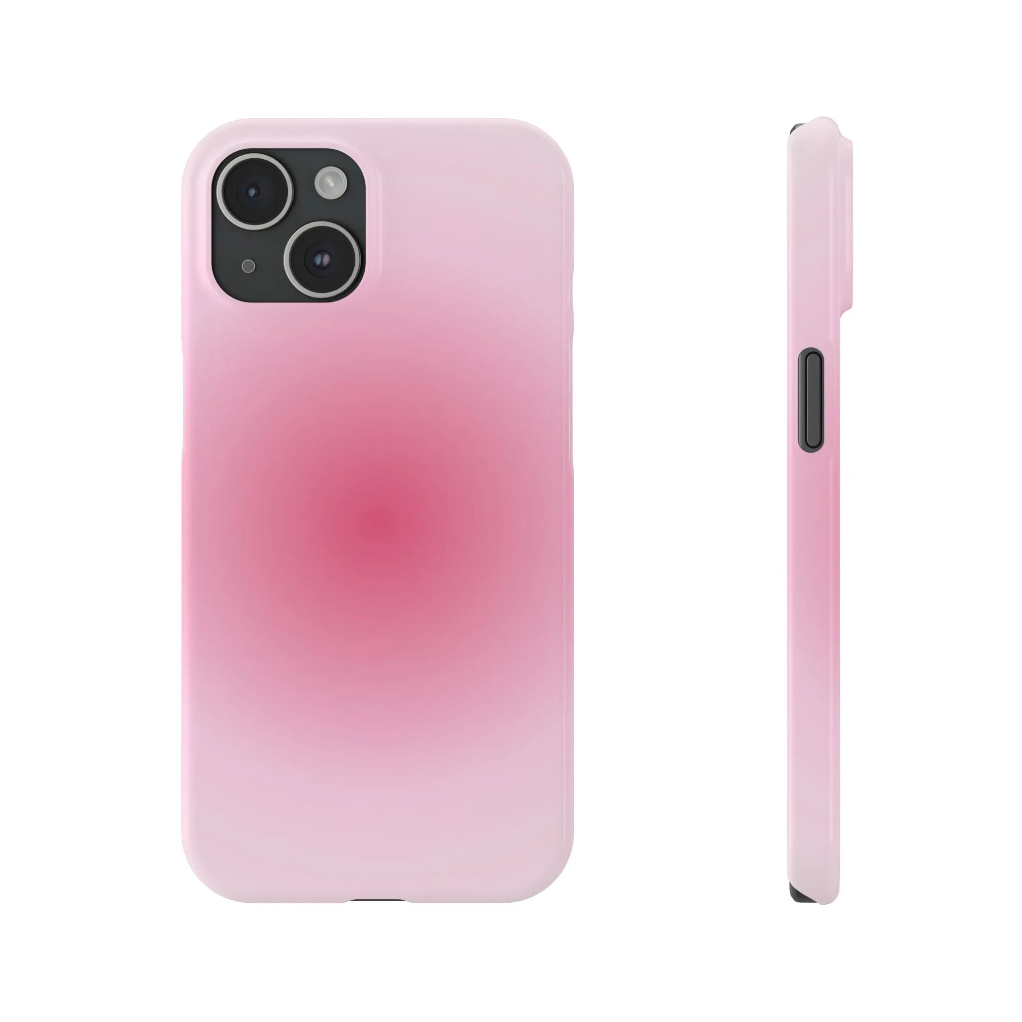 Blush Aura Gradient Glow iPhone Cases