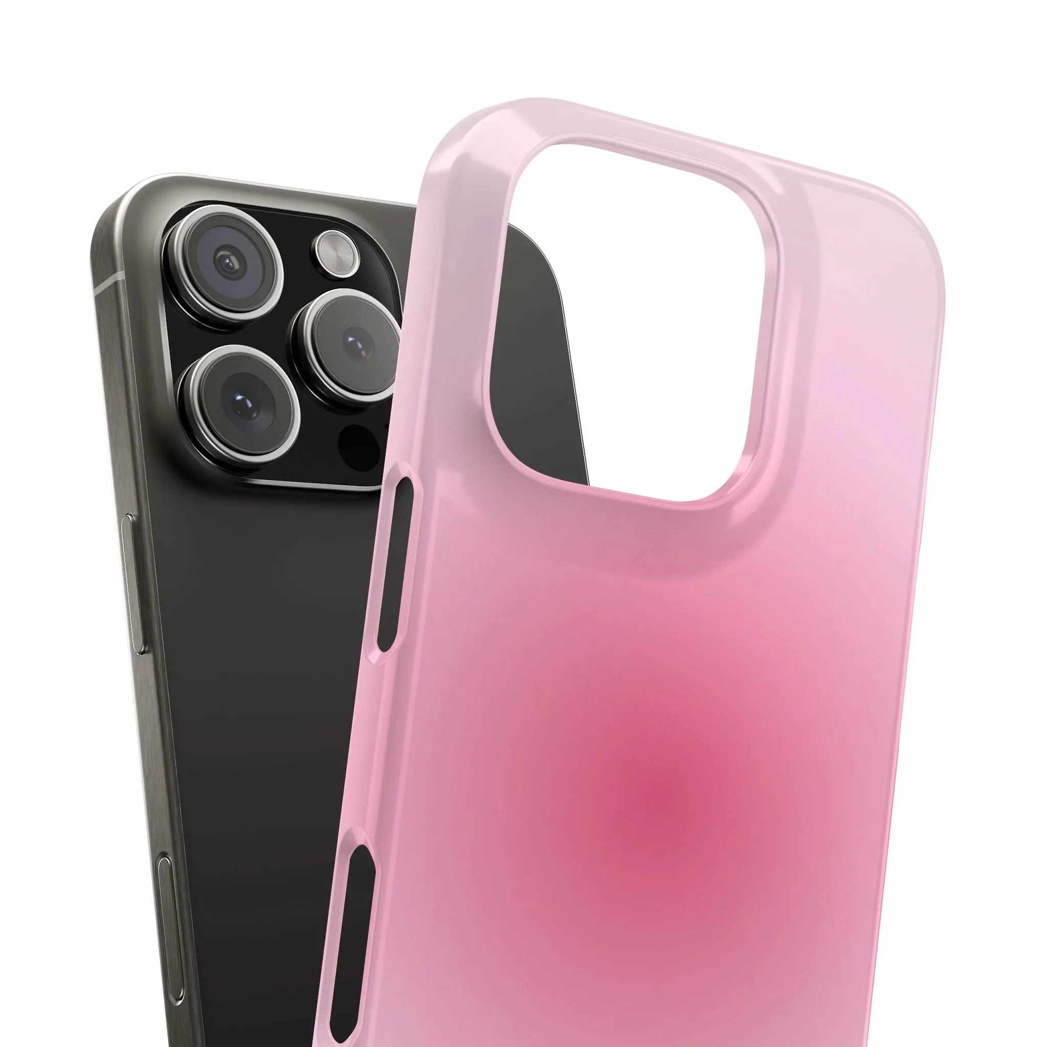 Blush Aura Gradient Glow iPhone Cases