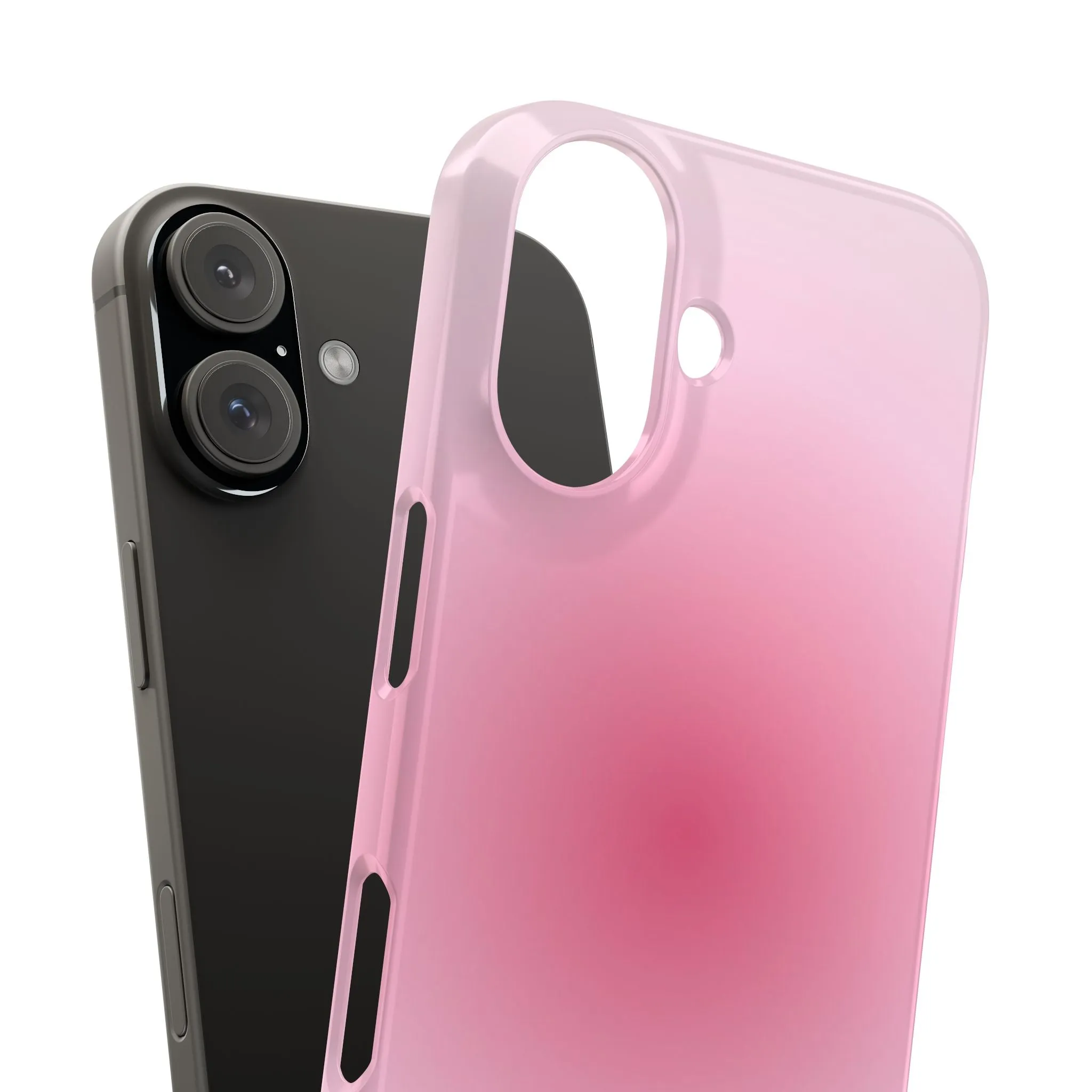 Blush Aura Gradient Glow iPhone Cases