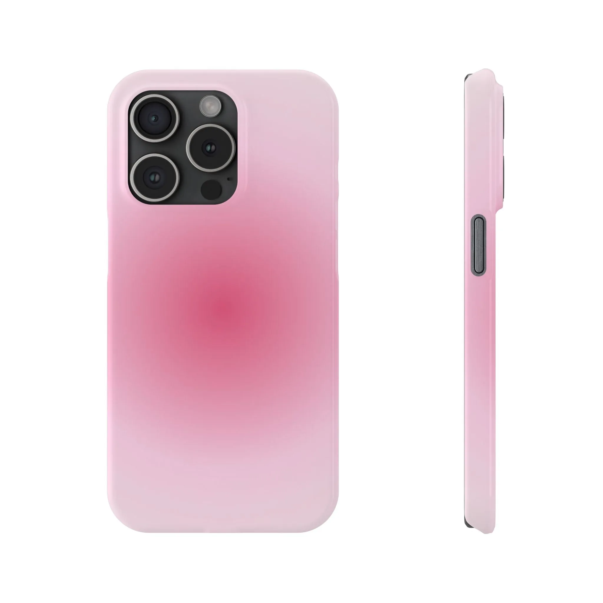 Blush Aura Gradient Glow iPhone Cases