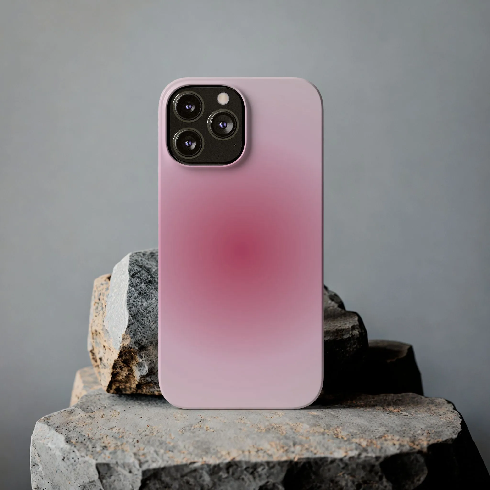 Blush Aura Gradient Glow iPhone Cases