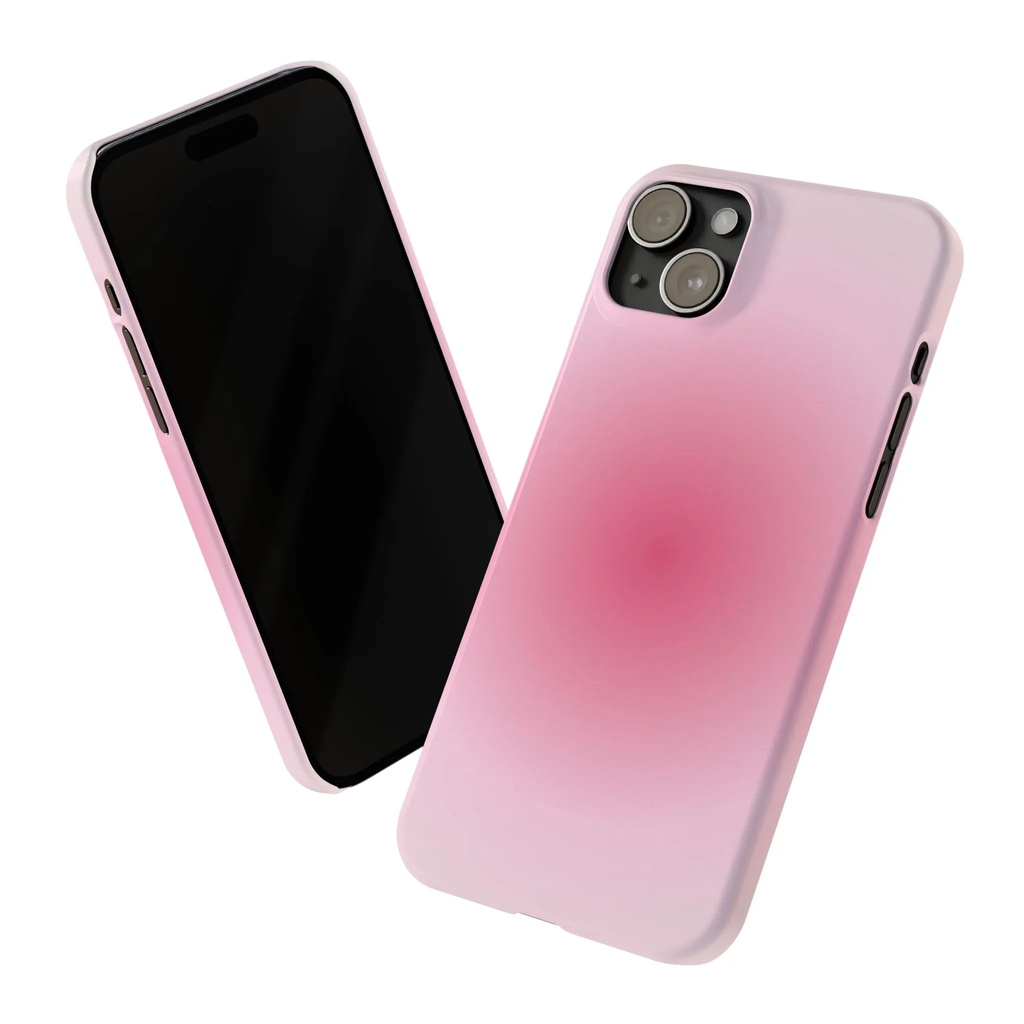 Blush Aura Gradient Glow iPhone Cases