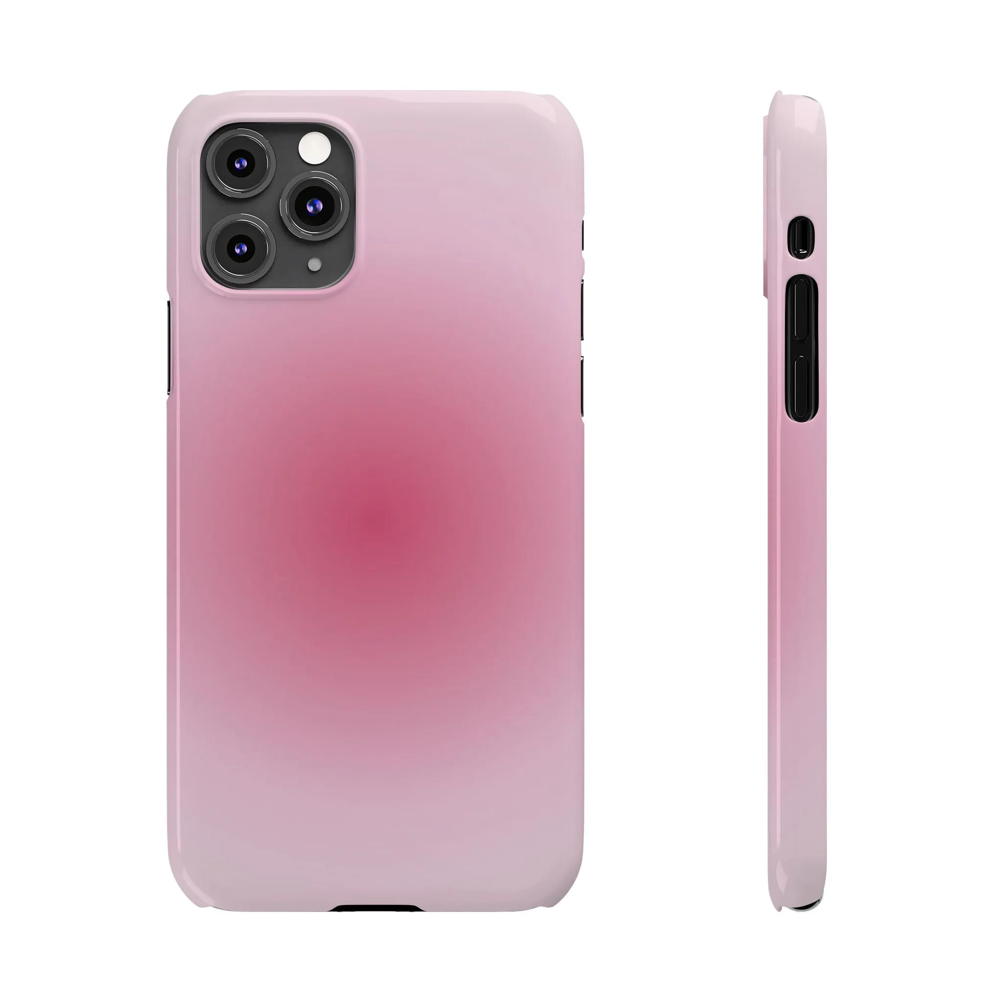 Blush Aura Gradient Glow iPhone Cases