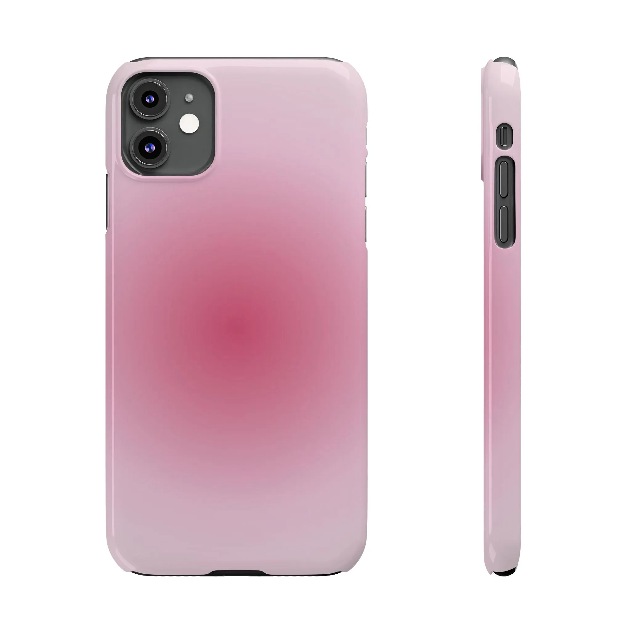 Blush Aura Gradient Glow iPhone Cases