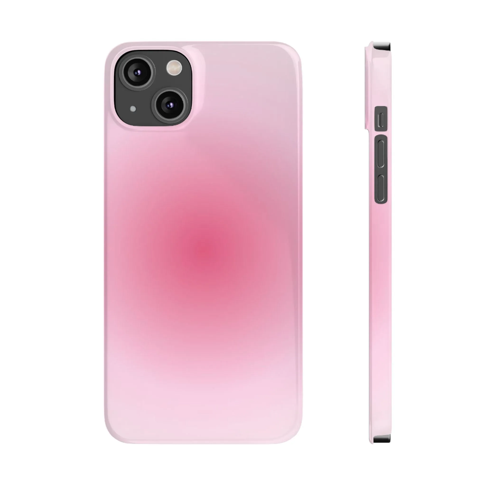 Blush Aura Gradient Glow iPhone Cases