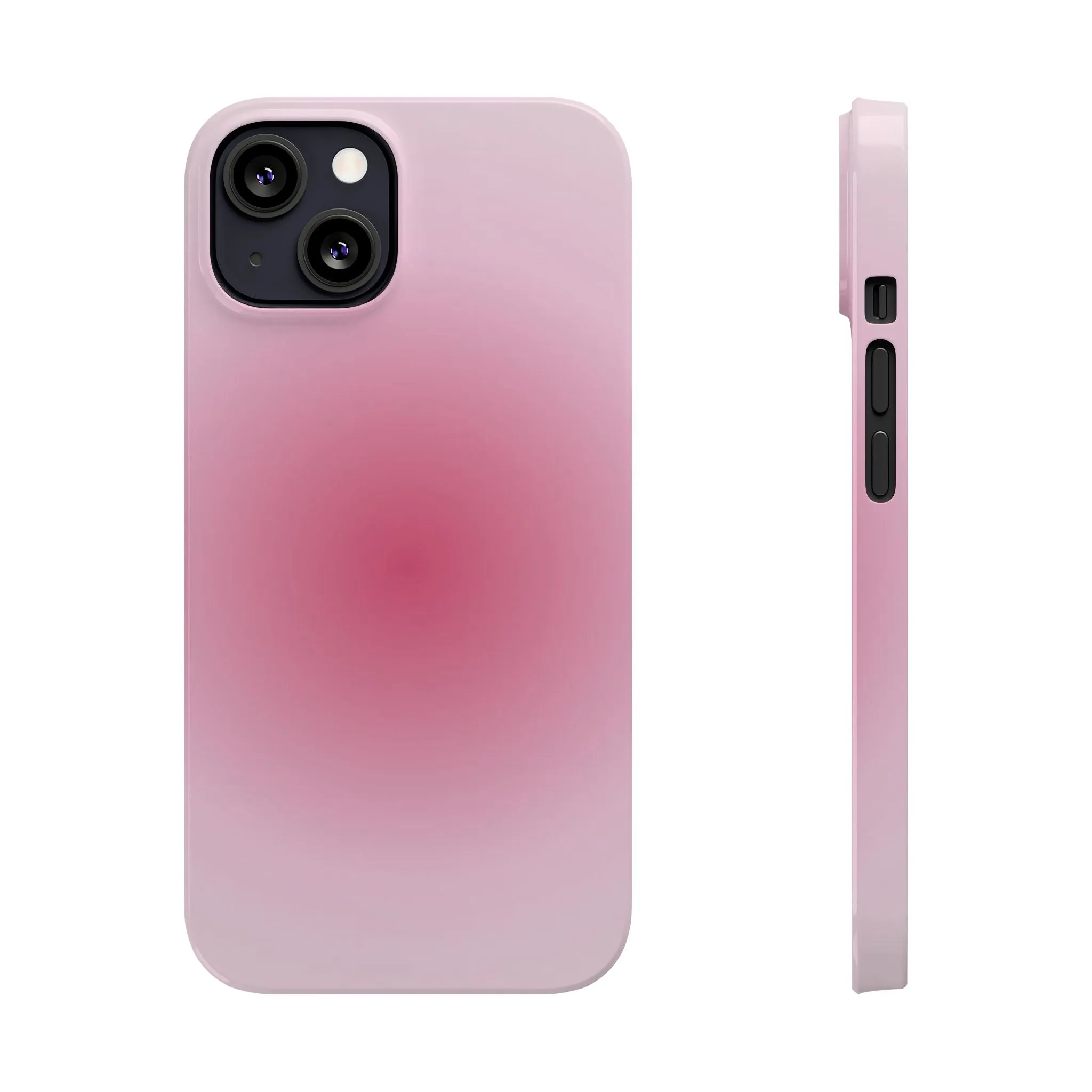 Blush Aura Gradient Glow iPhone Cases