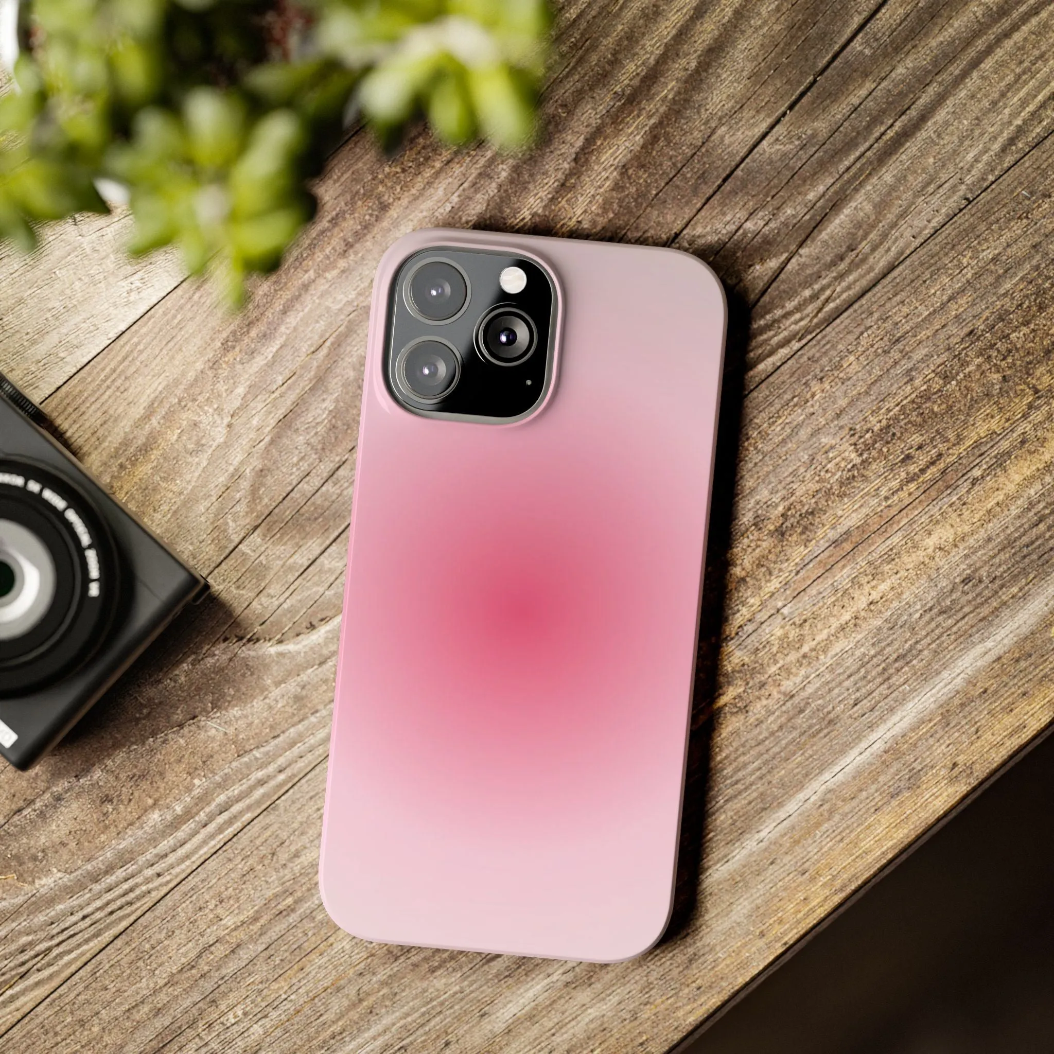 Blush Aura Gradient Glow iPhone Cases