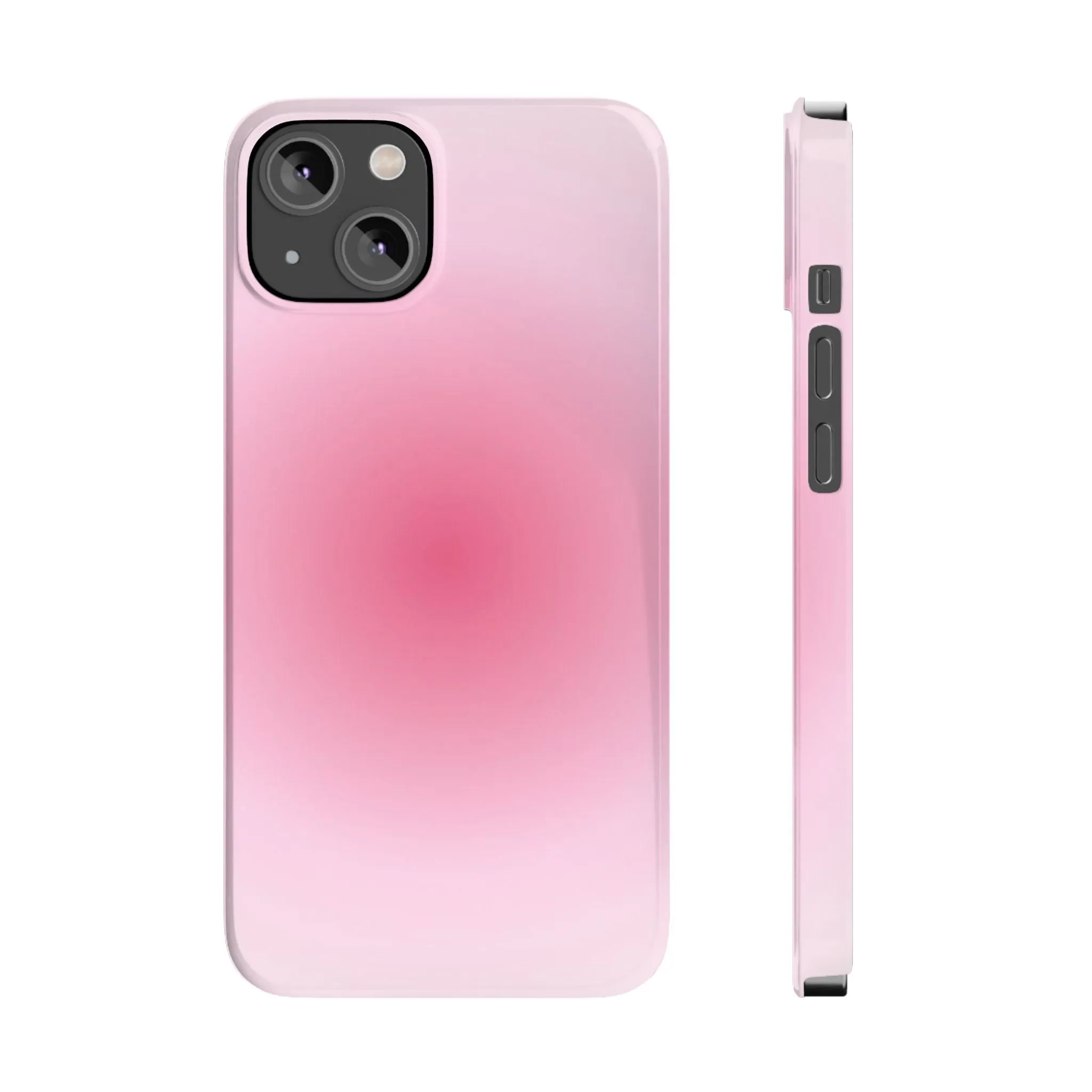 Blush Aura Gradient Glow iPhone Cases