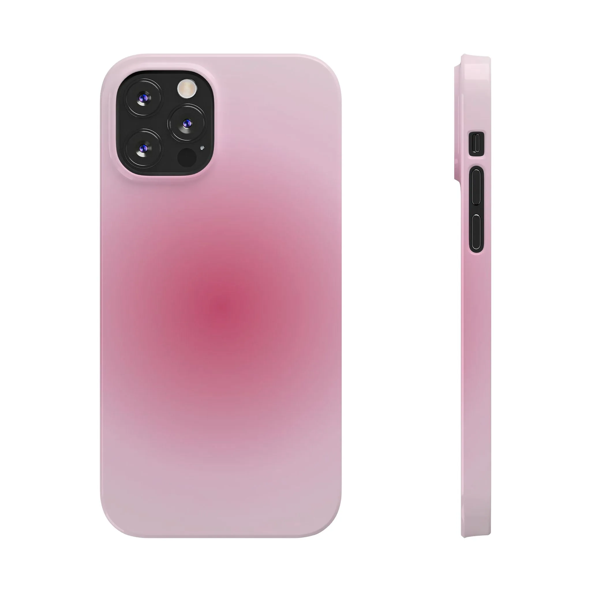 Blush Aura Gradient Glow iPhone Cases