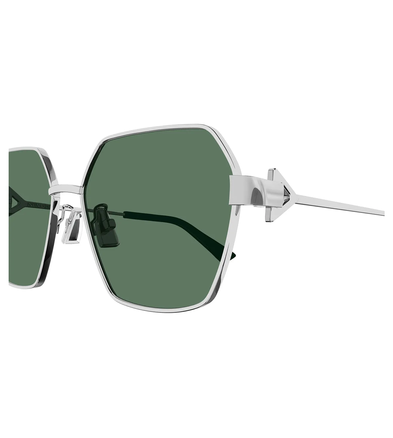 Bottega Venetta New Classic Women's Green Geometric Sunglasses