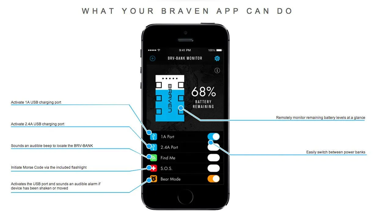 Braven BRV-BANK Bluetooth Power Bank - 6000mAh