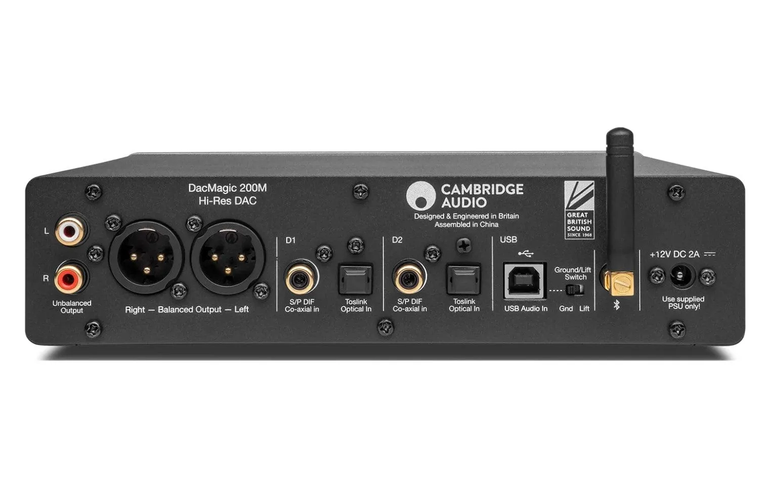 Cambridge Audio DacMagic 200M Stereo Digital to Analogue Converter DAC Preamp, Headphone Amplifier, Built-in Bluetooth, Lunar Grey - Certified Refurbished