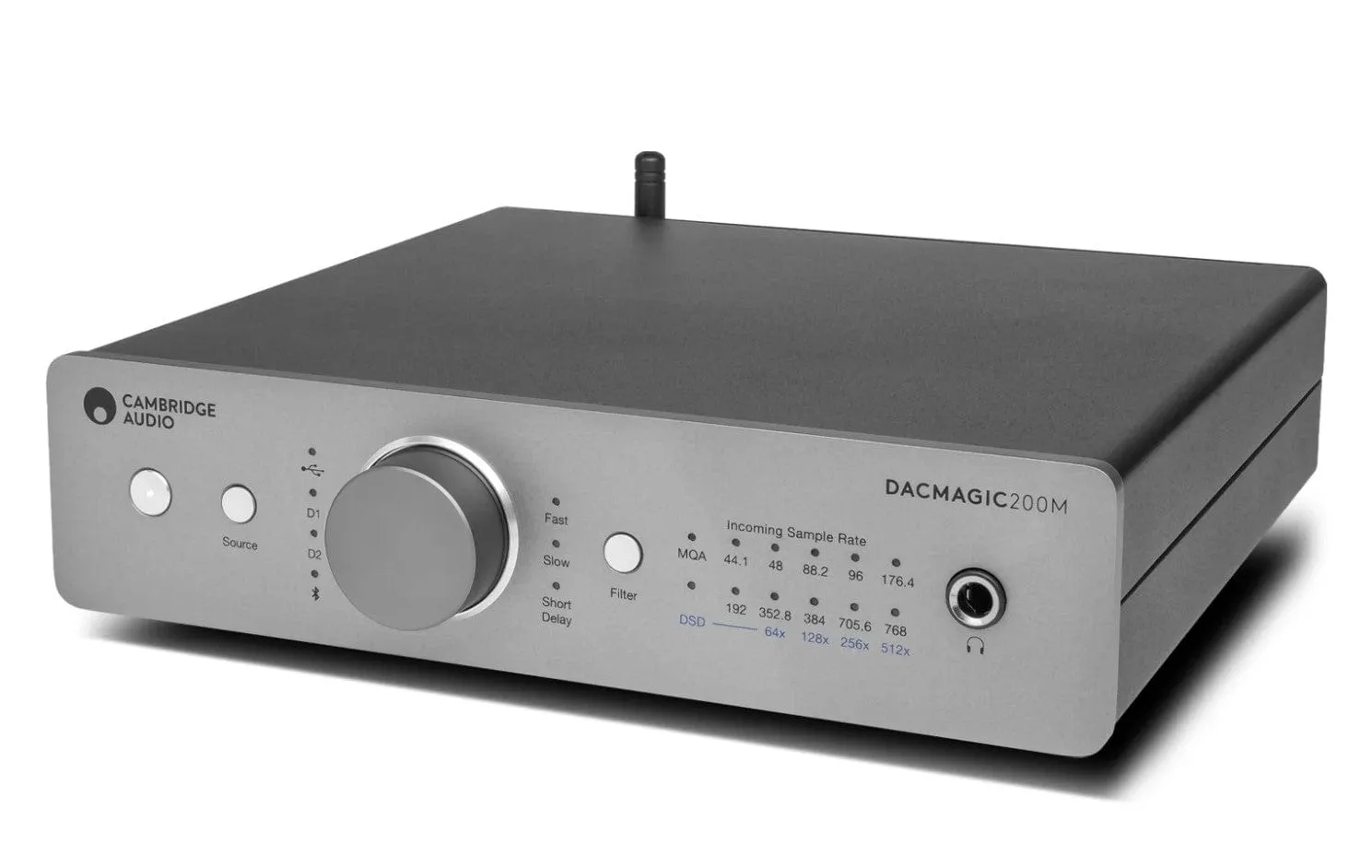 Cambridge Audio DacMagic 200M Stereo Digital to Analogue Converter DAC Preamp, Headphone Amplifier, Built-in Bluetooth, Lunar Grey - Certified Refurbished