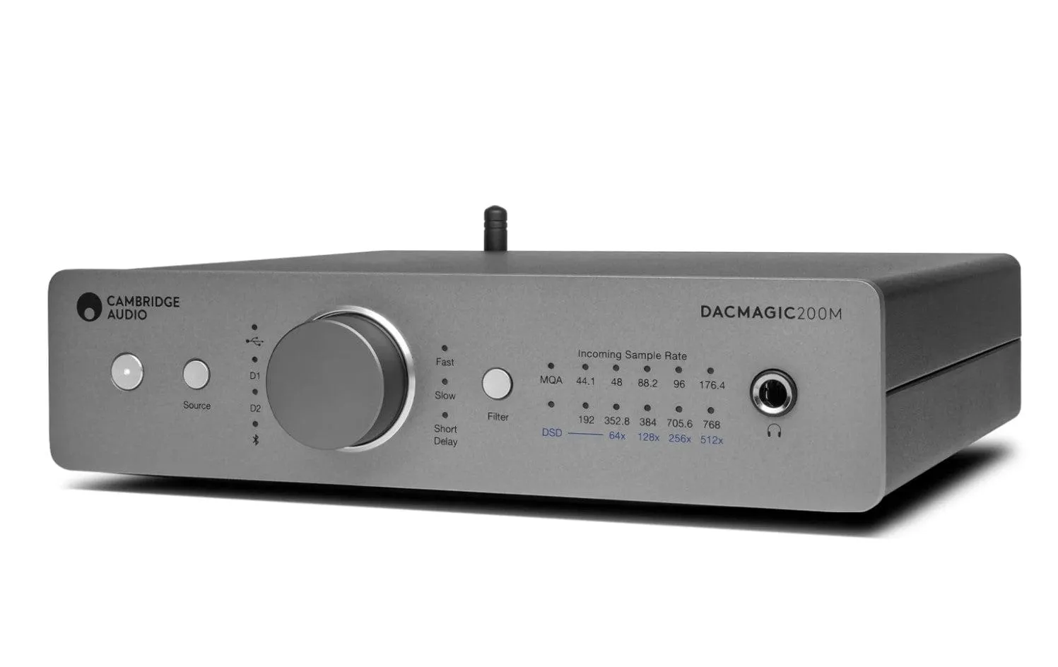 Cambridge Audio DacMagic 200M Stereo Digital to Analogue Converter DAC Preamp, Headphone Amplifier, Built-in Bluetooth, Lunar Grey - Certified Refurbished