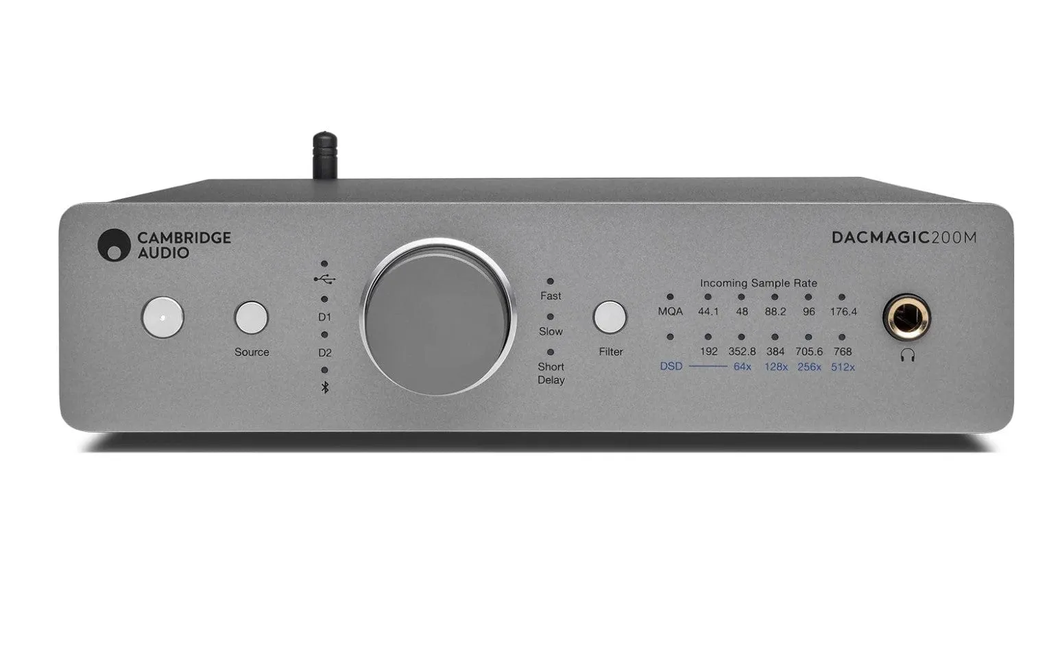 Cambridge Audio DacMagic 200M Stereo Digital to Analogue Converter DAC Preamp, Headphone Amplifier, Built-in Bluetooth, Lunar Grey - Certified Refurbished