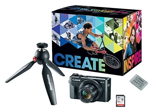 Canon PowerShot G7 X Mark II Digital Camera Video Creator Kit - Black