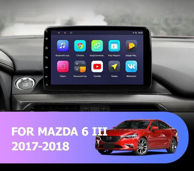 Car Dealz 9" Android 10.0 Mazda 6 III 3 GJ Atenza 3.2 2017-2018 In Dash Plus OEM Fascia