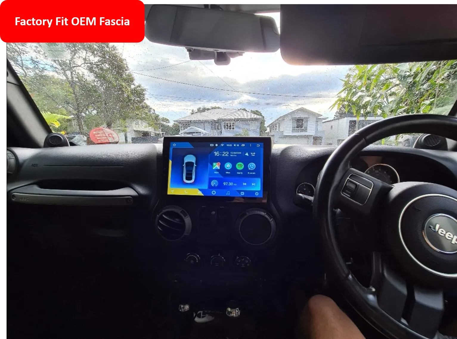 Car Dealz Elite 4G Data Model 10.2" Android 12.0 For Jeep Cherokee 5 KL 2014 - 2018 In Dash Plus OEM Fascia