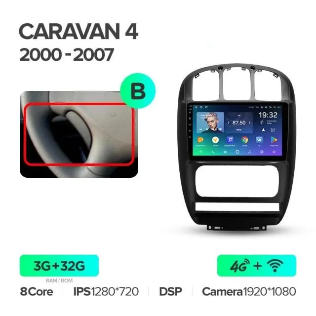 Car Dealz Premium Advanced 4G Data Model 10.2" Android 12.0 For Dodge Caravan Chrysler Voyager Town&Country 2000 - 2007