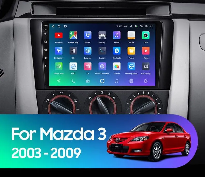 Car Dealz Premium Advanced 4G Data Model 10.2" Android 12.0 For Mazda 3 BK 2003 - 2009 In Dash Plus OEM Fascia