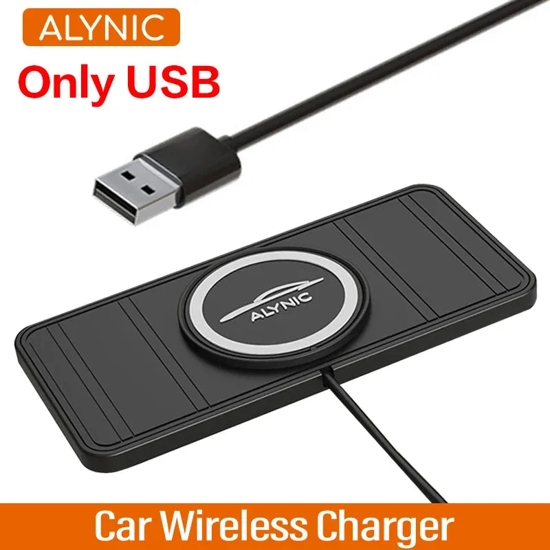 Car Wireless Charger Silicone Non Slip Pad for iPhone 15 14 13 12 Samsung 15W Car Wireless Phone Chargers Fast Charging Station