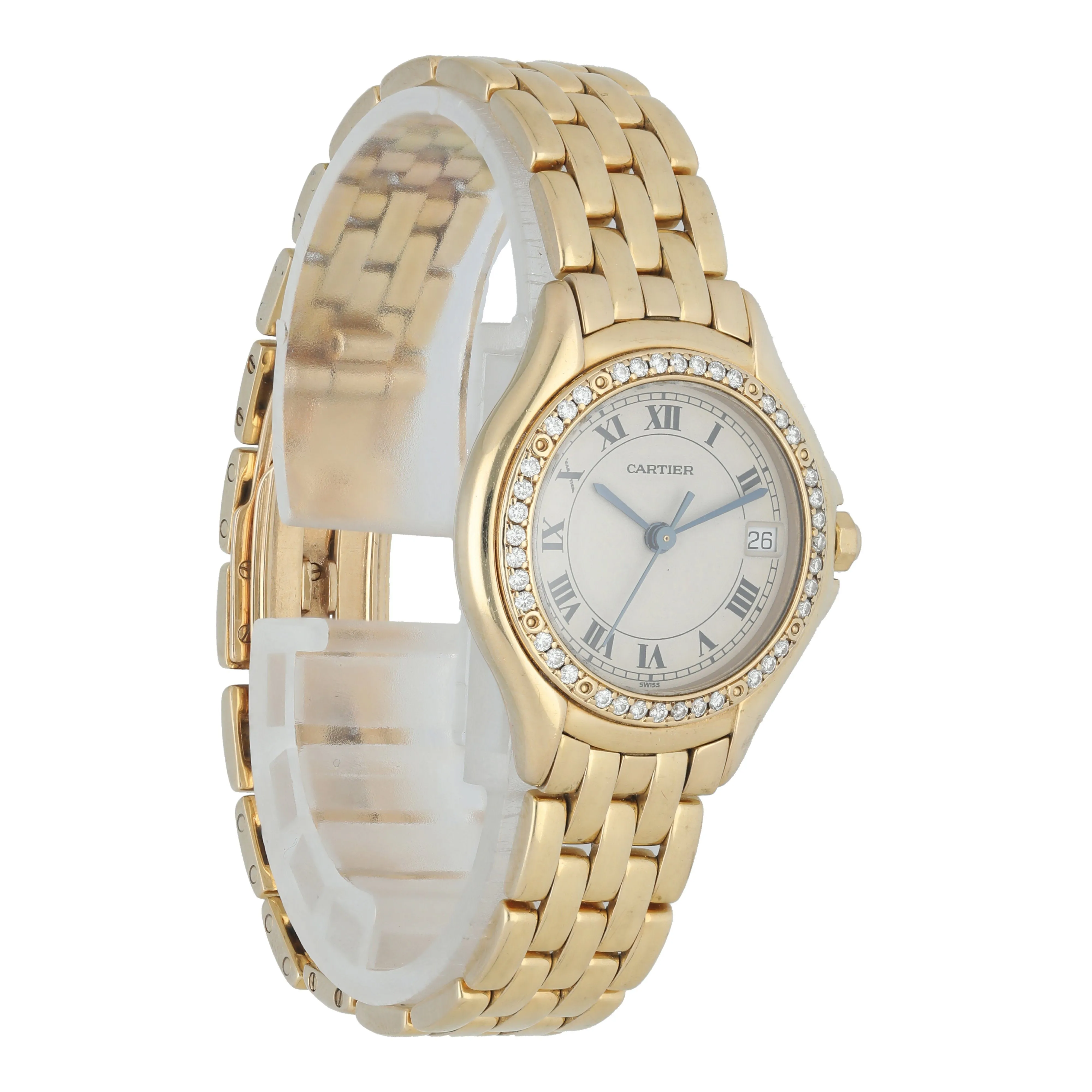 Cartier Panthere Cougar 887907 Yellow Gold Diamond Watch