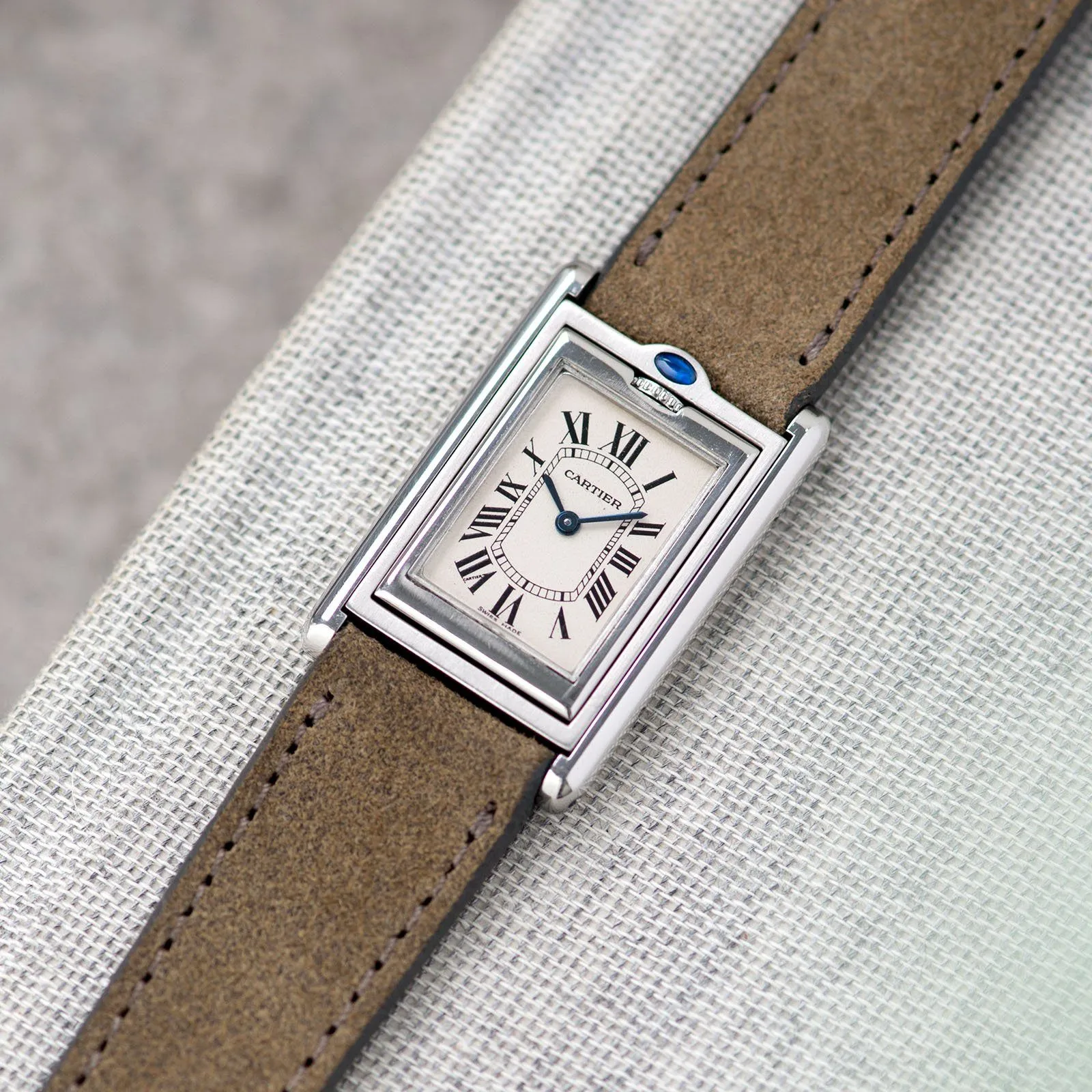 Cartier Tank Basculante Steel 2405