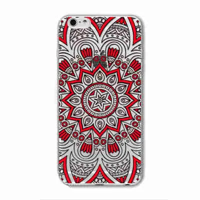 Case For iPhone 6 6S Plus 5 5S SE 6Plus Transparent Cases Floral Paisley Flower Mandala Henna Silicone Soft Phone Cover