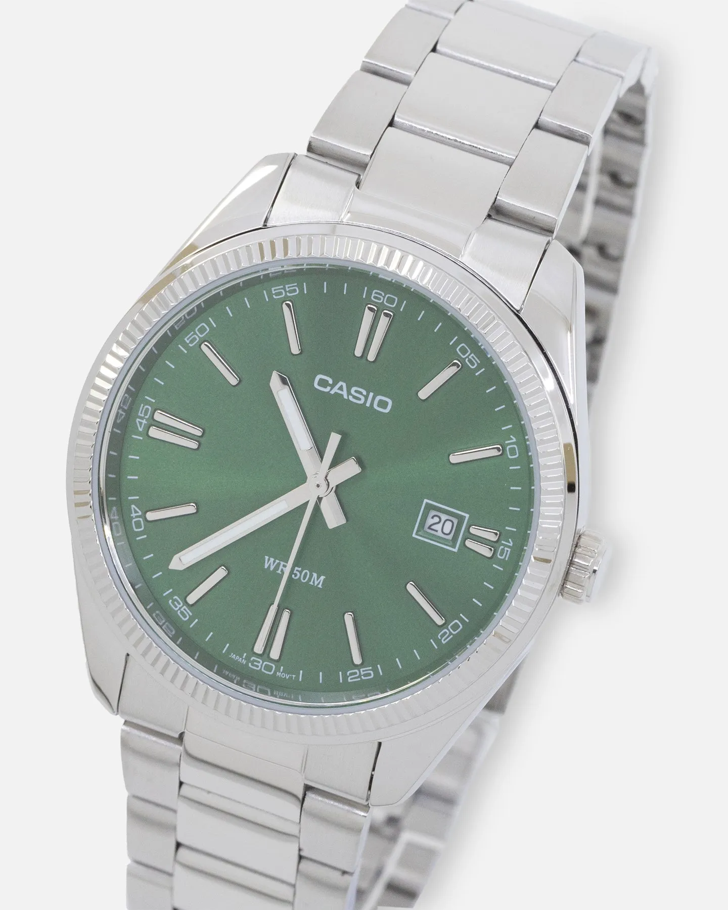 Casio MTP302PD-3A Watch Green/Silver