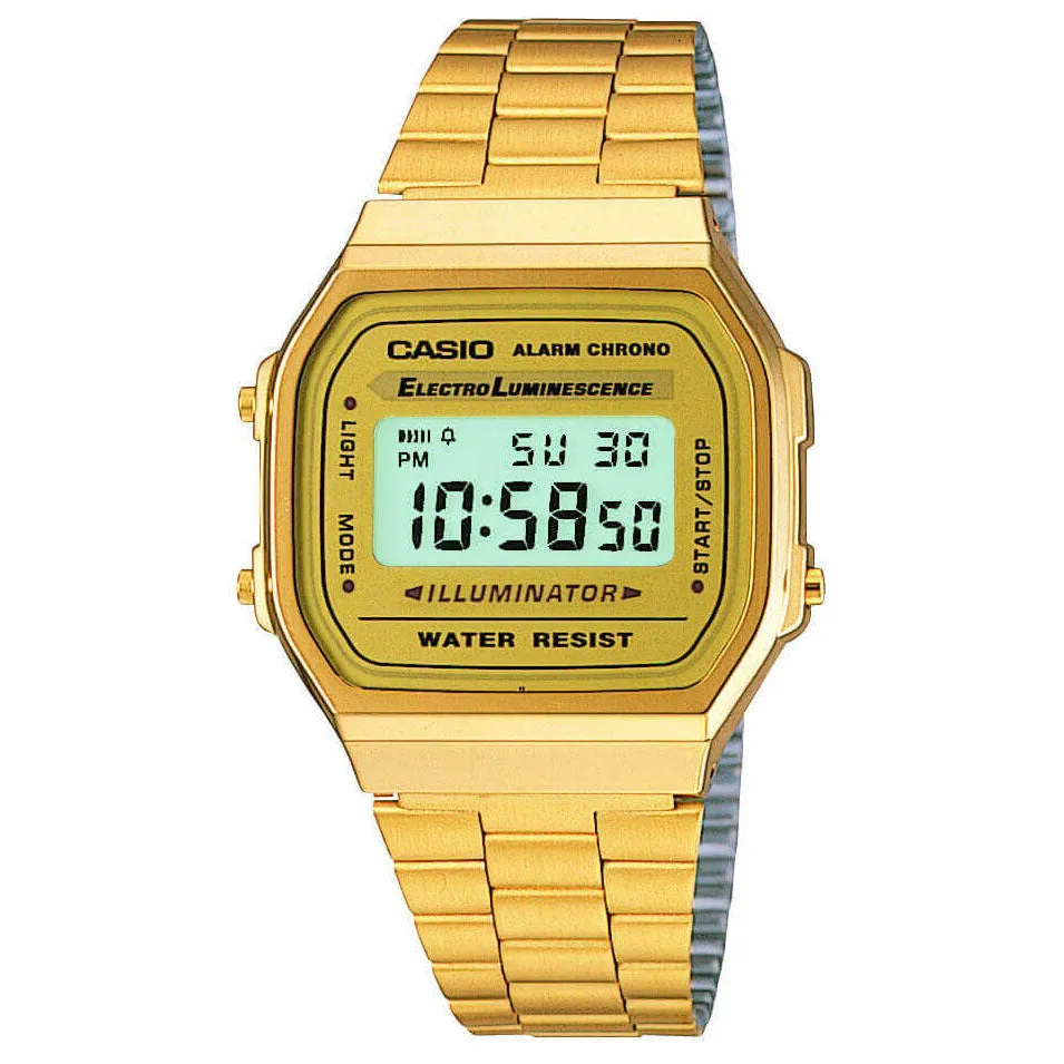 Casio Vintage Unisex Gold Watch A168WG-9EF