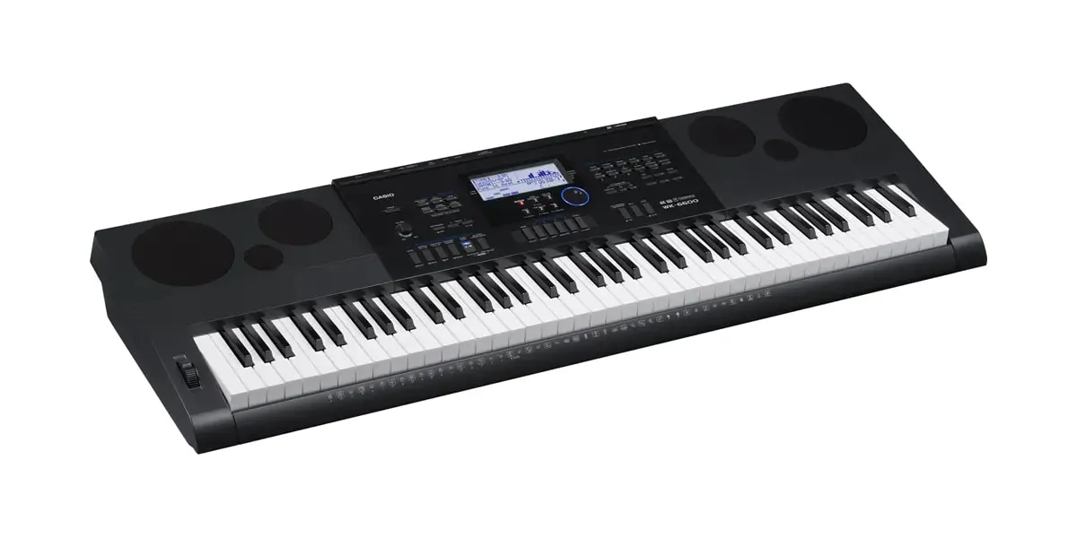 Casio WK-6600 76 Keys Digital Piano Keyboard with Adapter, SD Memory Card Slot, Equalizer, Tone Editor and 210 Preset Rhythms and Auto-Accompaniment (Black)