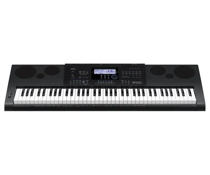 Casio WK-6600 76 Keys Digital Piano Keyboard with Adapter, SD Memory Card Slot, Equalizer, Tone Editor and 210 Preset Rhythms and Auto-Accompaniment (Black)