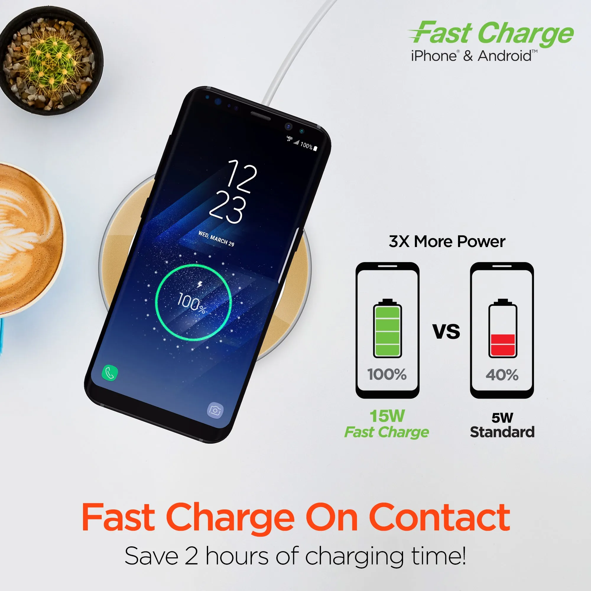 ChargePad Pro 15W Wireless Fast Charger | Gold