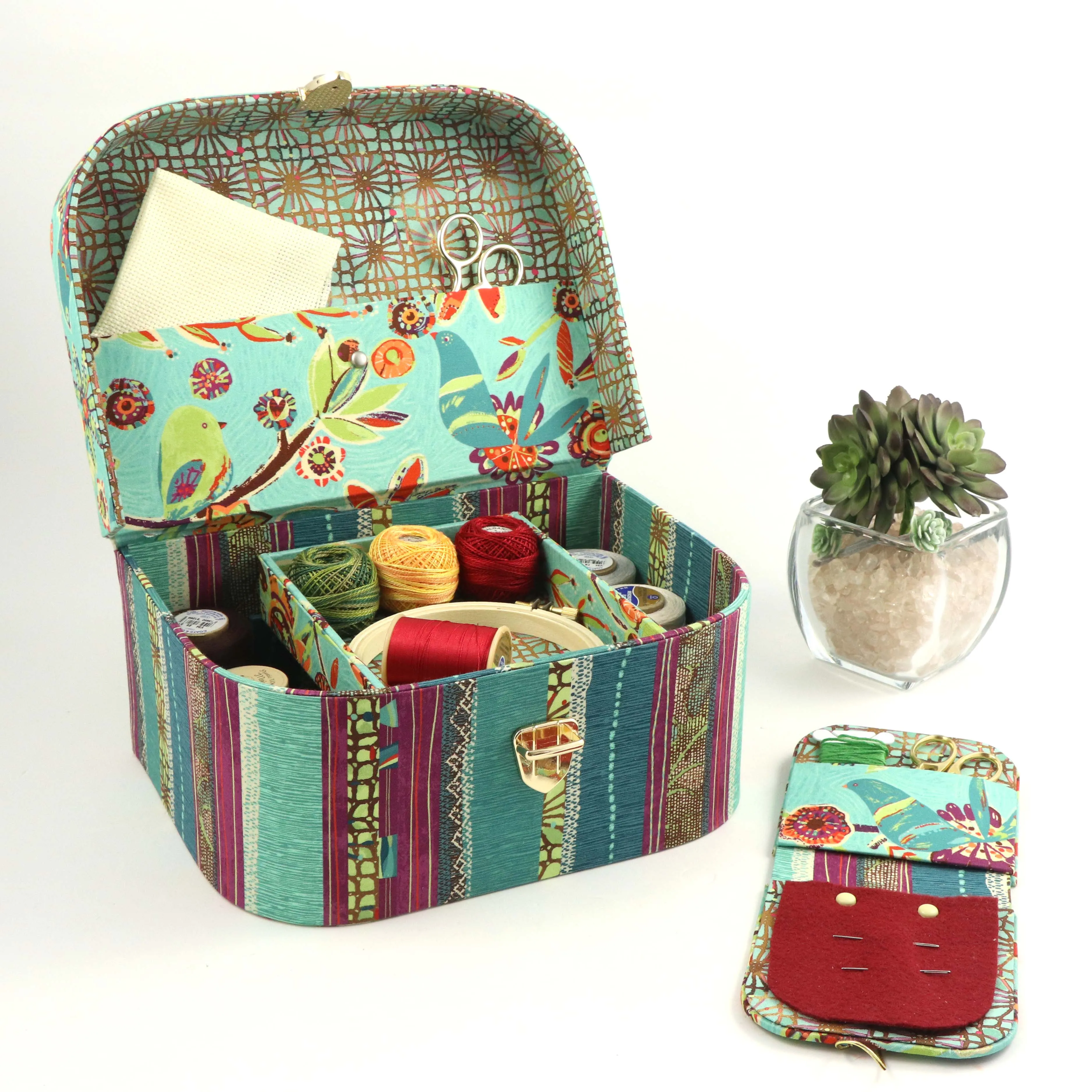 Charming Fabric box/suitcase DIY kit, cartonnage kit 193