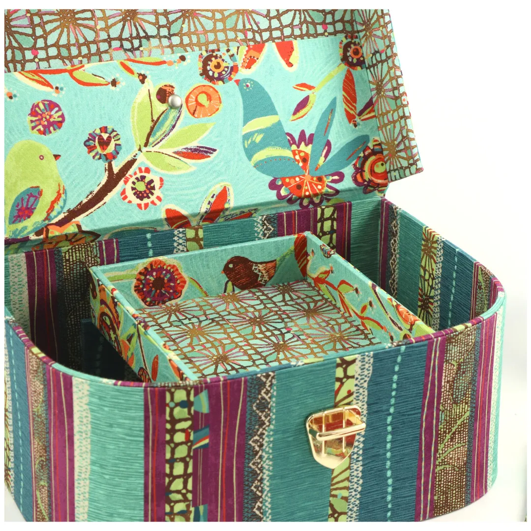 Charming Fabric box/suitcase DIY kit, cartonnage kit 193