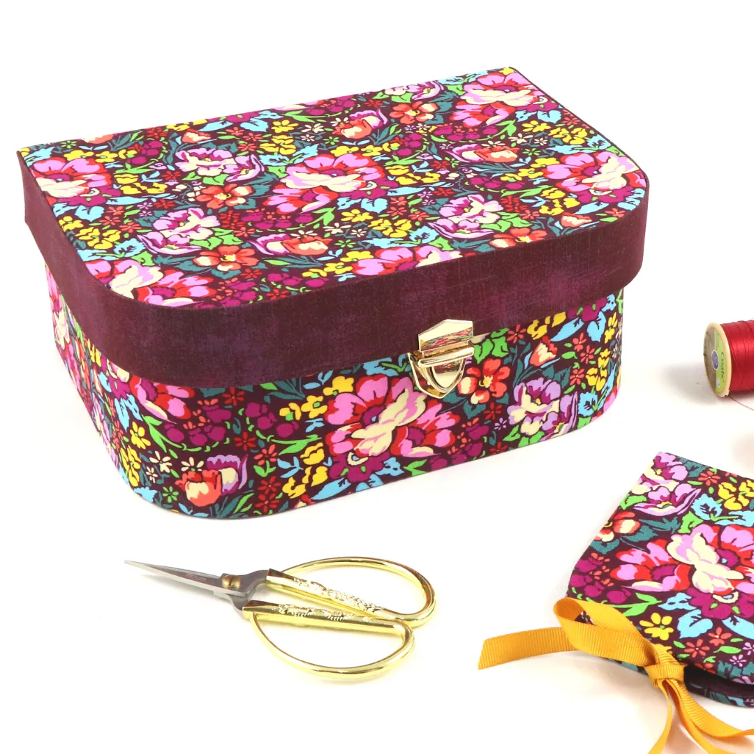 Charming Fabric box/suitcase DIY kit, cartonnage kit 193