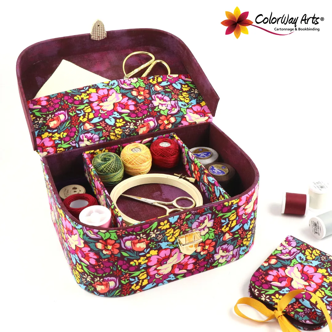 Charming Fabric box/suitcase DIY kit, cartonnage kit 193