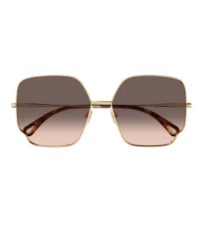 Chloe Women's Brown Square Sunglass