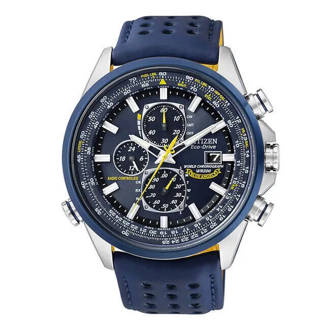 Citizen Men's Watch Blue Angels A-T World Chrono Radio Controlled Eco-Drive AT8020-03L