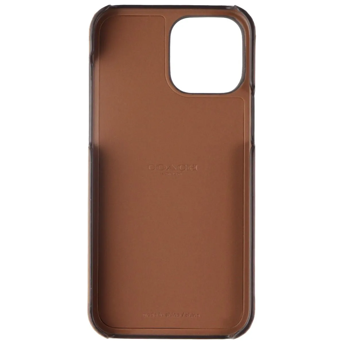 Coach Leather Slim Wrap Case for Apple iPhone 13 Pro Max - Brown