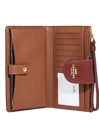 Coach Tech Wallet In Signature Canvas With Wildflower Print