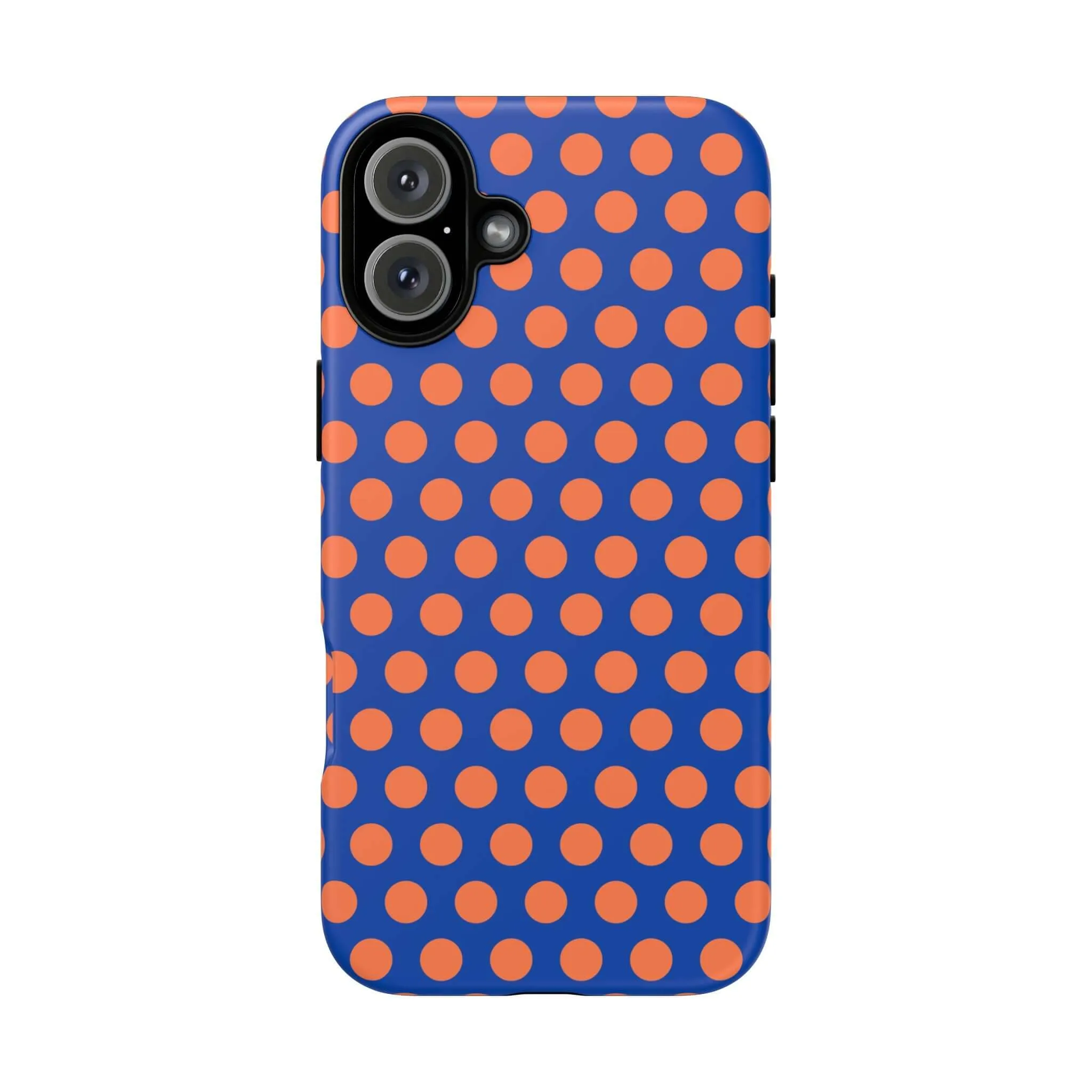 Cobalt Blue & Coral Polka dot Tough Case for iPhone, Samsung, Google