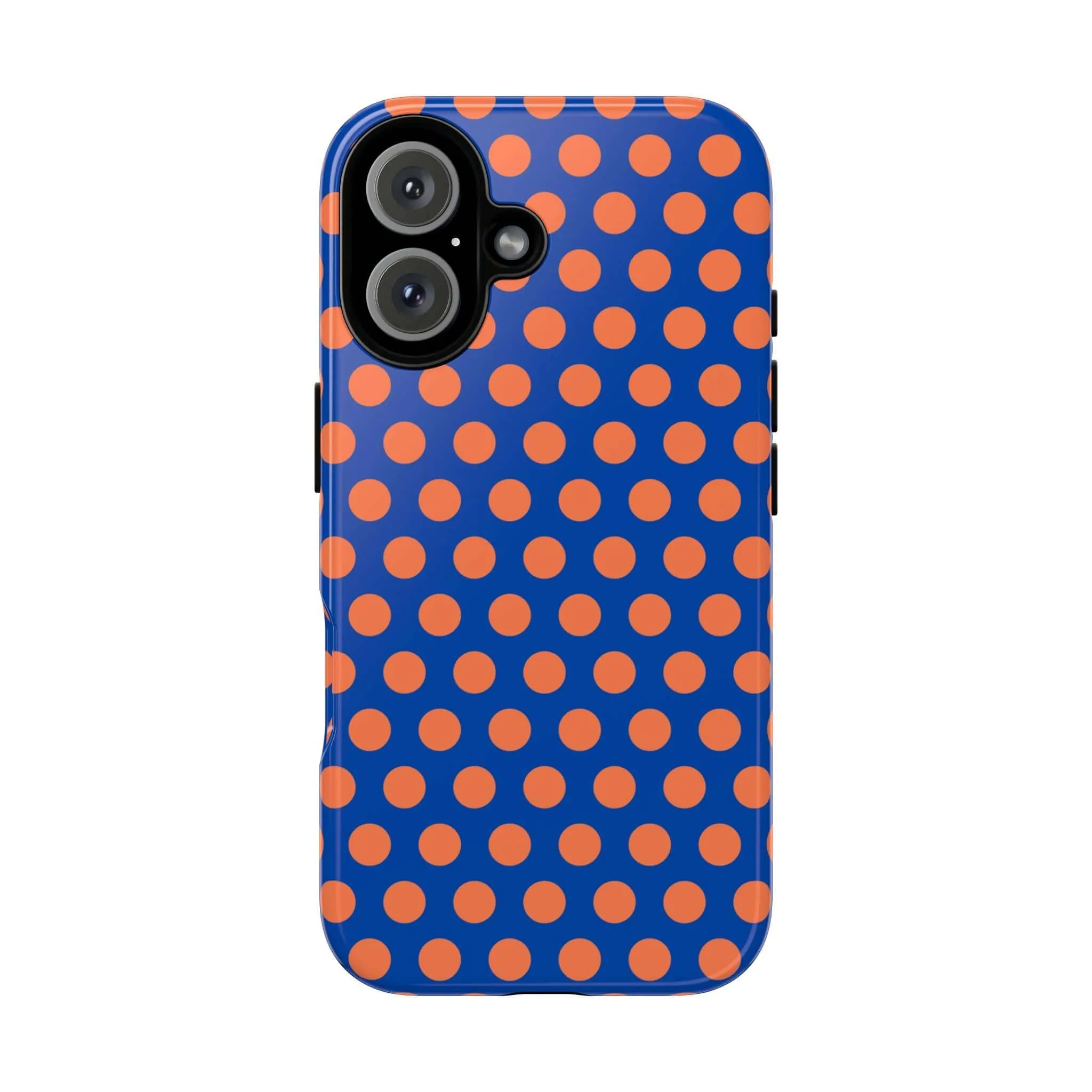 Cobalt Blue & Coral Polka dot Tough Case for iPhone, Samsung, Google