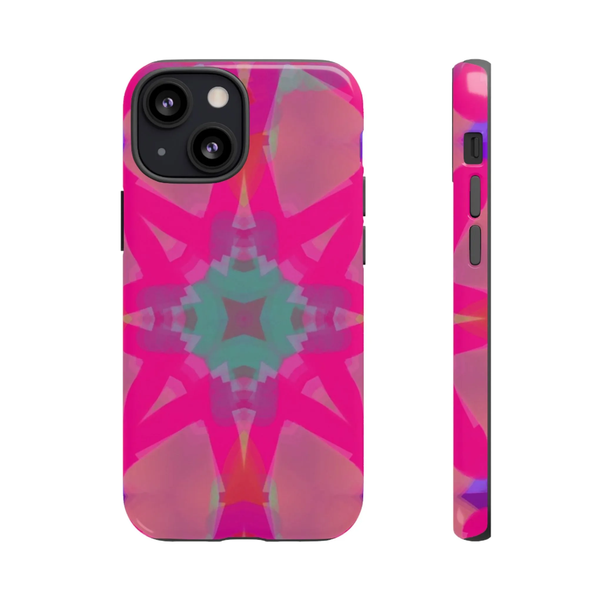 Colorful Kaleidoscope Phone Case, Tough Cases, Durable Phone Cover, Stylish Cellphone Protector, Gift for Her, Vibrant Smartphone Case