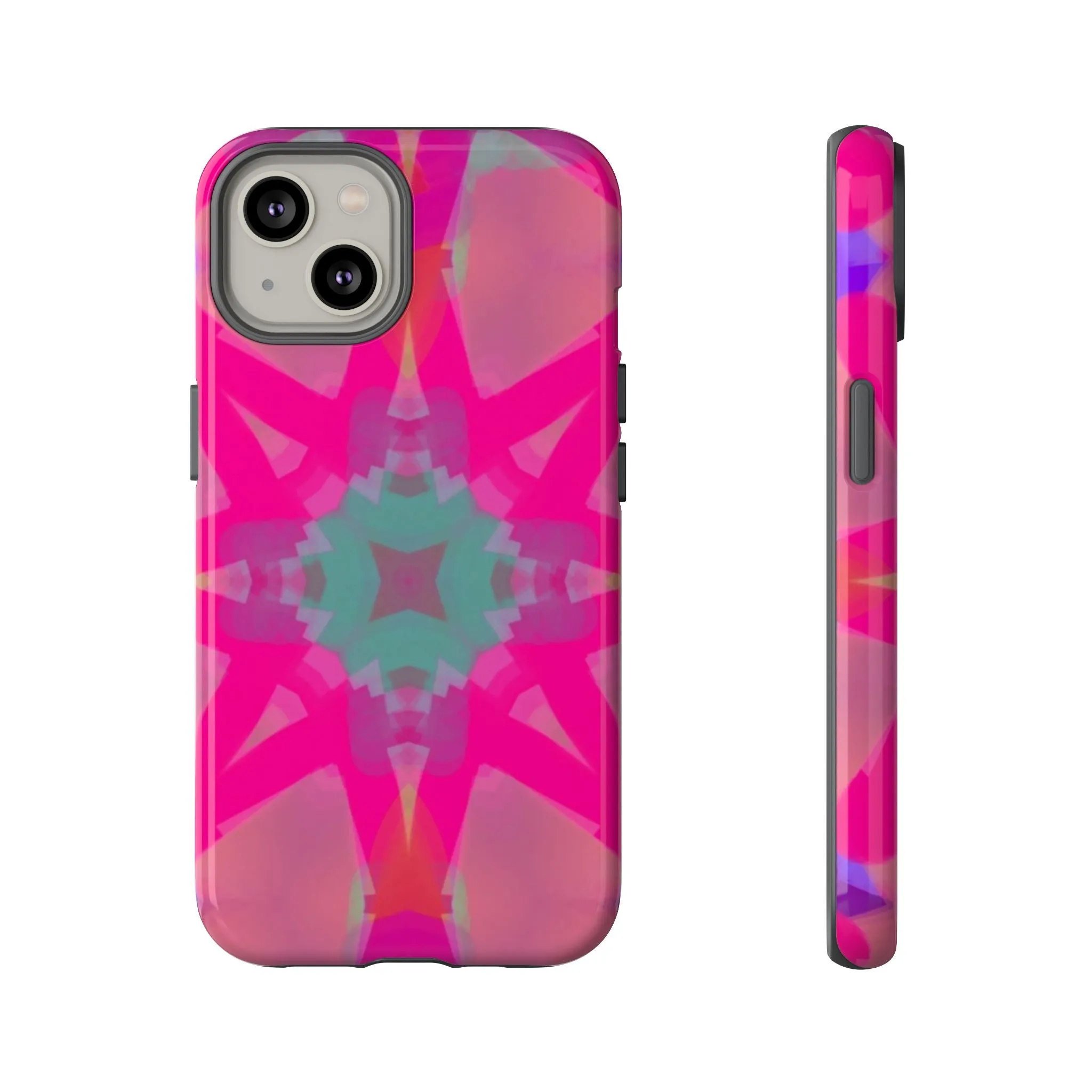 Colorful Kaleidoscope Phone Case, Tough Cases, Durable Phone Cover, Stylish Cellphone Protector, Gift for Her, Vibrant Smartphone Case