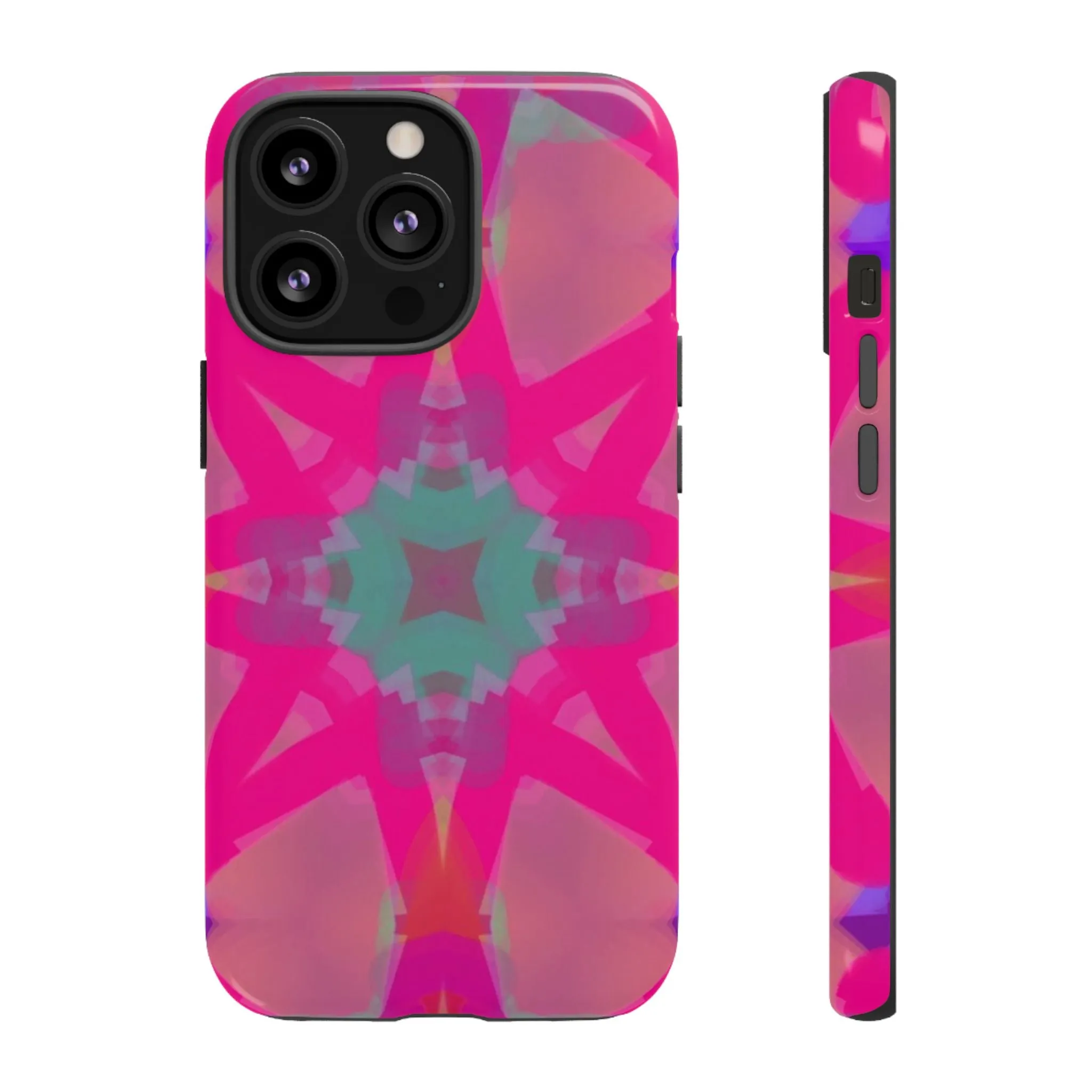 Colorful Kaleidoscope Phone Case, Tough Cases, Durable Phone Cover, Stylish Cellphone Protector, Gift for Her, Vibrant Smartphone Case