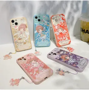 Colour Japanese Cartoon CardCaptorSakura Cafe Maid with KT MM KU CN PN iPhone Case 6 7 8 PLUS SE2 XS XR X 11 12 13 14 15 Pro Promax 12mini 13mini