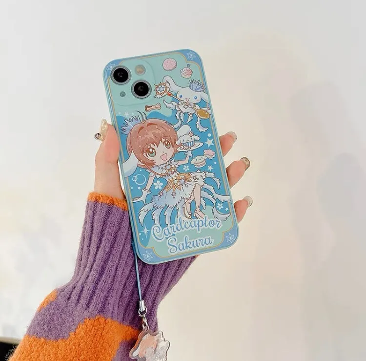 Colour Japanese Cartoon CardCaptorSakura Cafe Maid with KT MM KU CN PN iPhone Case 6 7 8 PLUS SE2 XS XR X 11 12 13 14 15 Pro Promax 12mini 13mini